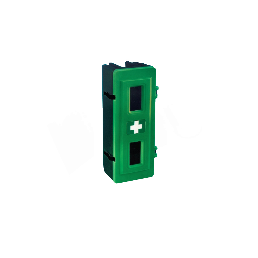 SG02421 (Brandblus) materialenkast JBWE/A-70 Deze polyetheleen wandkasten zijn veelzijdig toepasbaar voor brandblus- en veiligheidsmaterialen. Er is een verscheidenheid in maatvoering. De kasten zijn leverbaar met een rode of groene deur.
