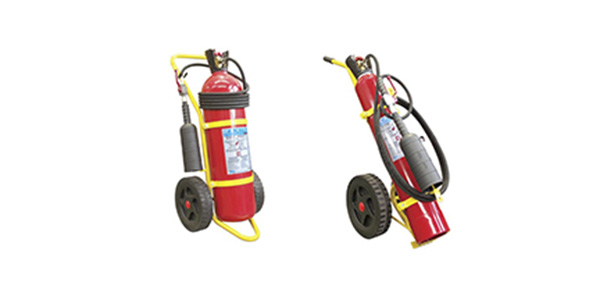 Movable CO2 extinguishers
