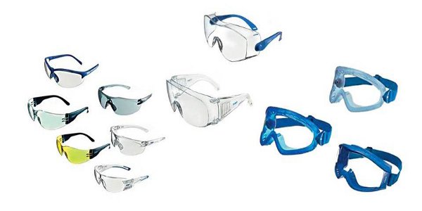 Safety goggles and face shields