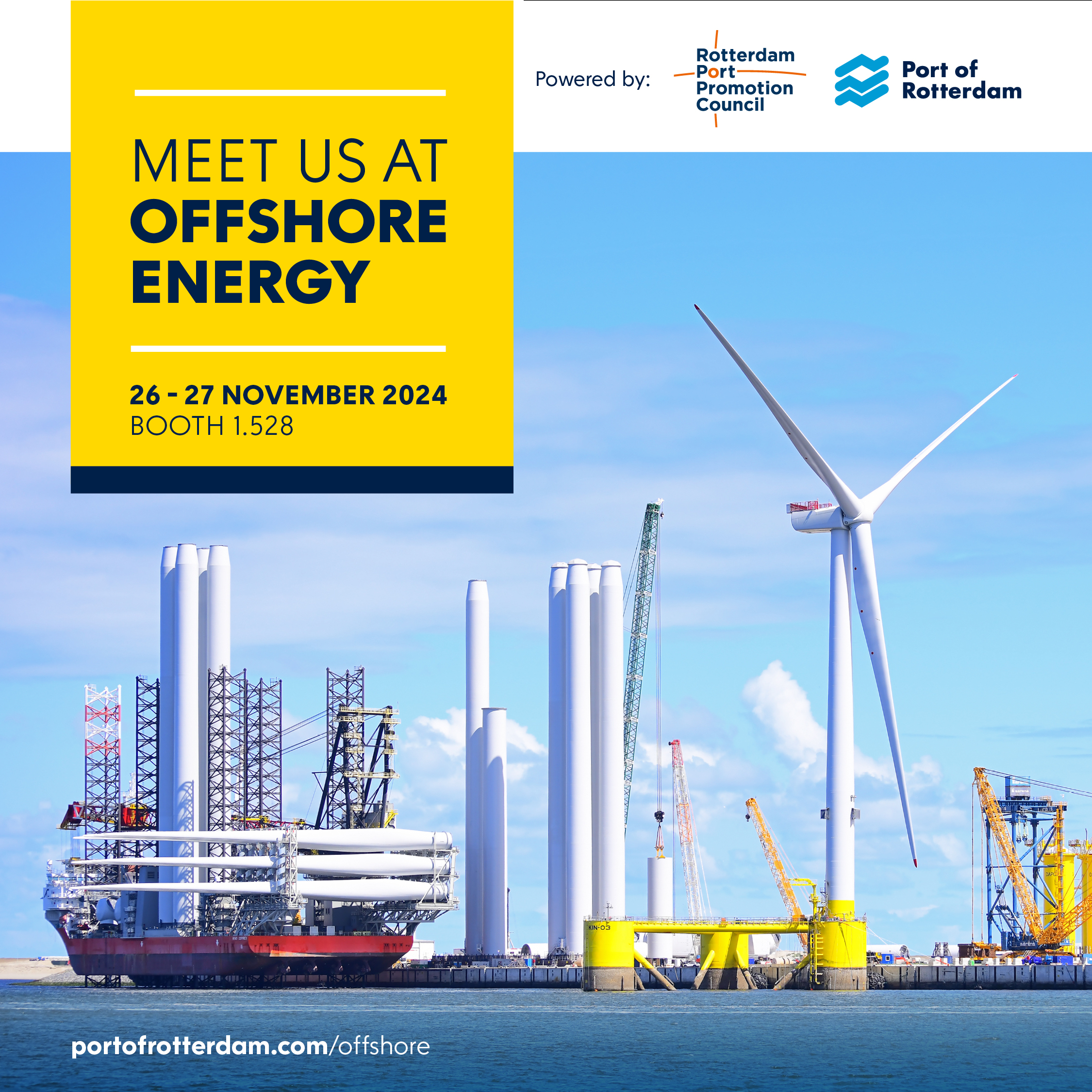 Meet us at offshore energy banner