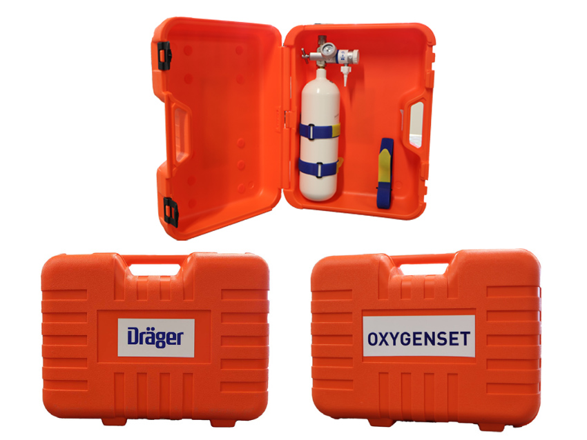 O2 Case Dräger Oxygen Case, excl. 2 liter cylinder, c/w Pin-Index Adjustable ...