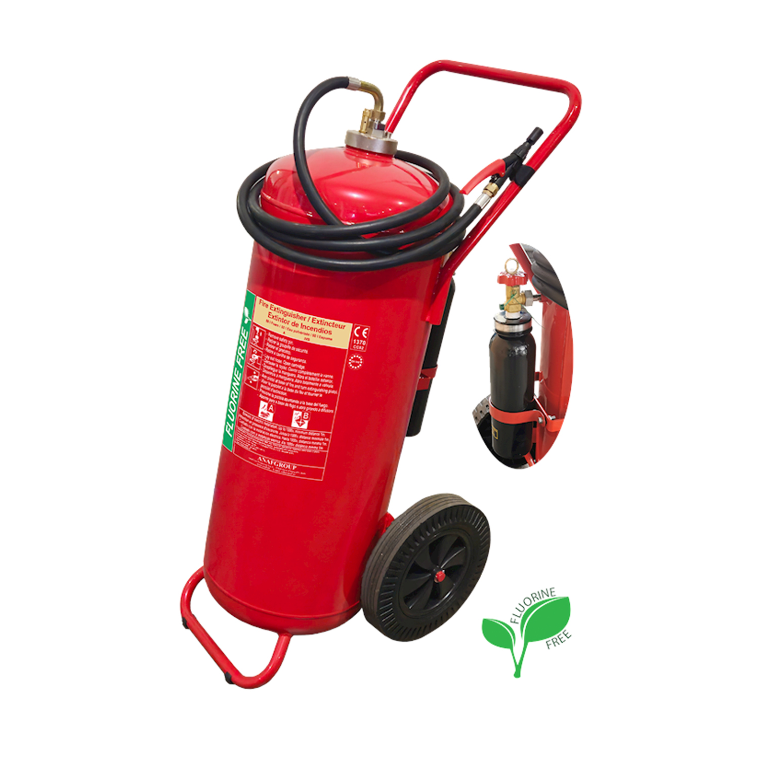 Fluorine Free Foam Wheeled Extinguisher 150 liters AB (cartridge)