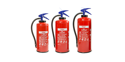 Portable powder extinguishers