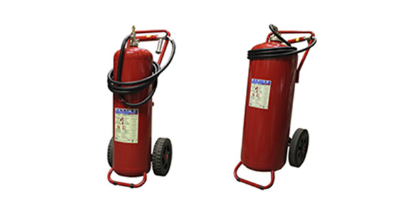 Movable foam extinguishers